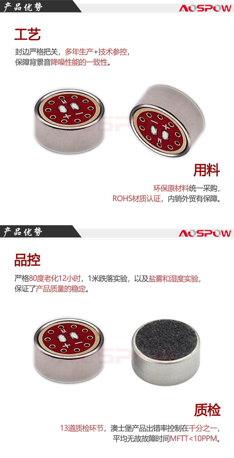 低噪音咪頭產品優(yōu)勢