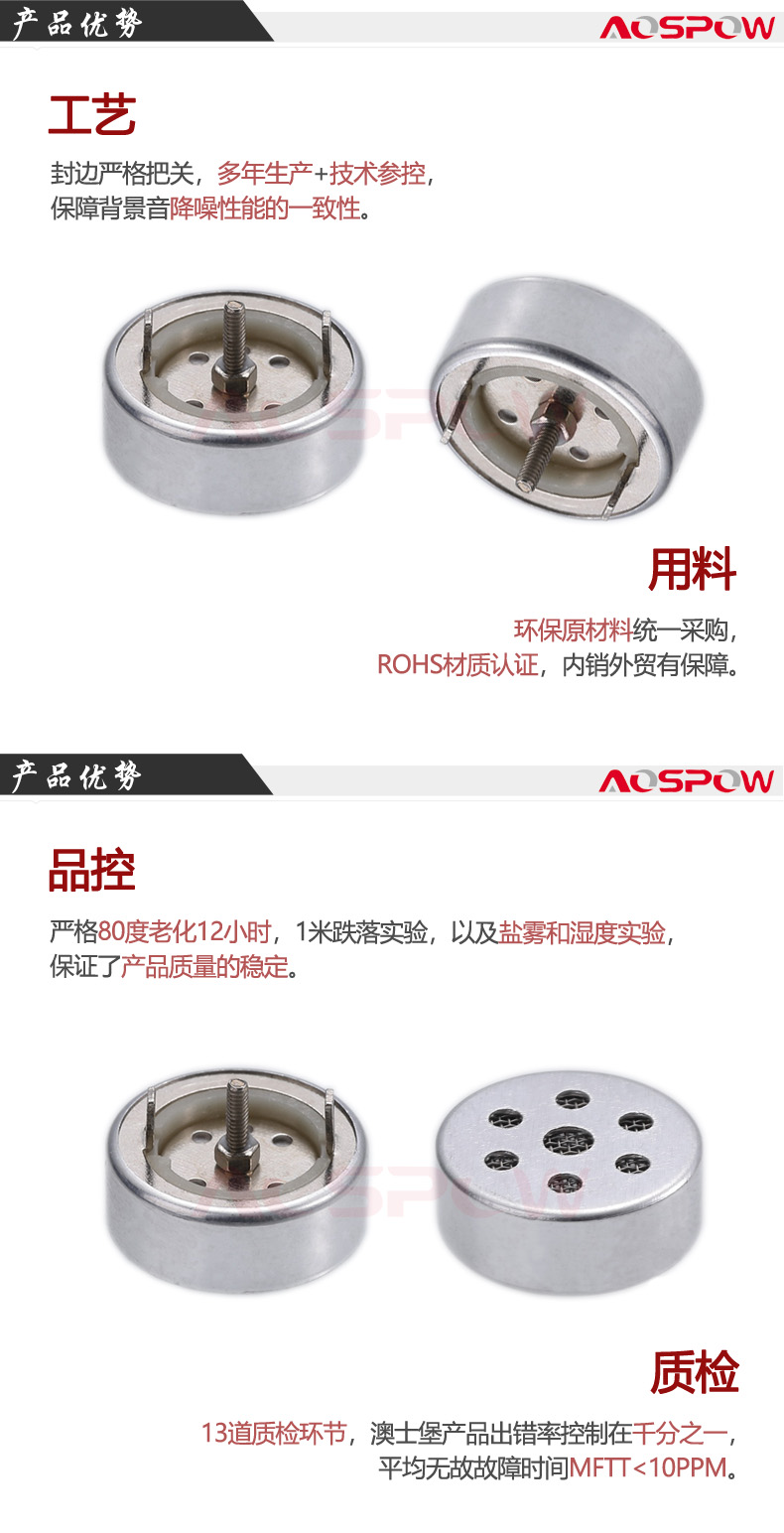 大振膜咪頭產品優(yōu)勢