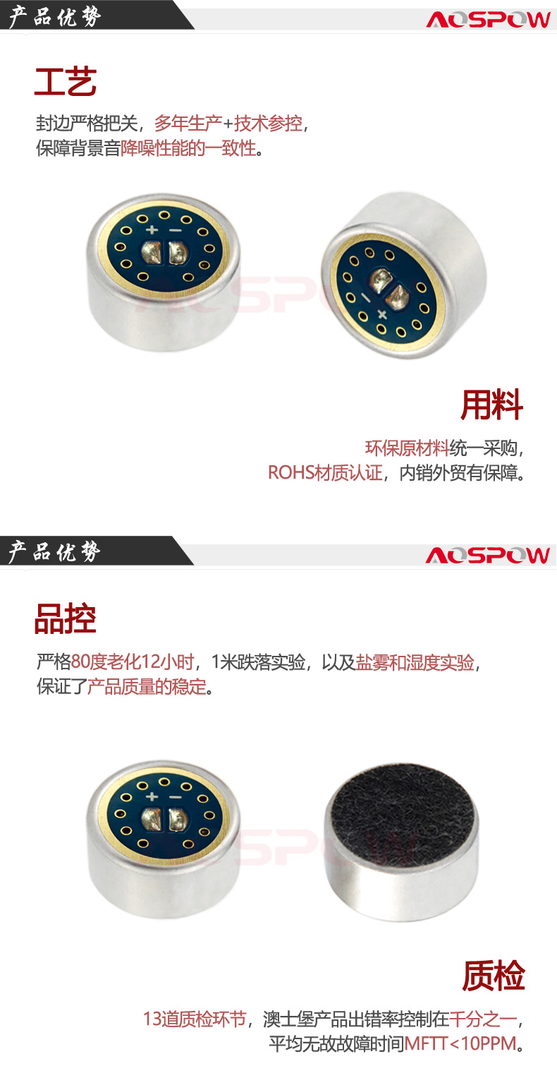 1465高靈敏咪頭產(chǎn)品優(yōu)勢(shì)