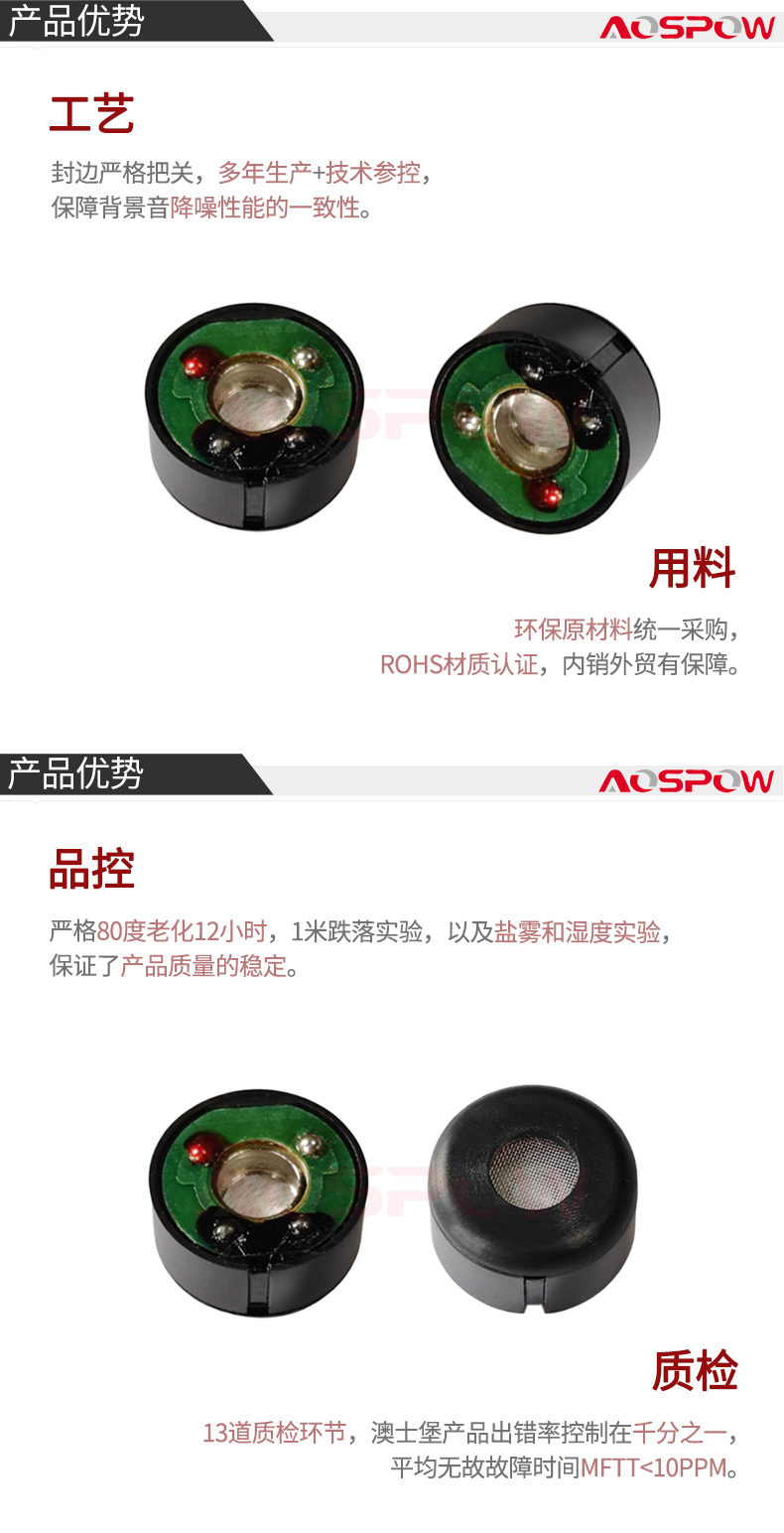 1458T降噪動圈咪芯產(chǎn)品優(yōu)勢